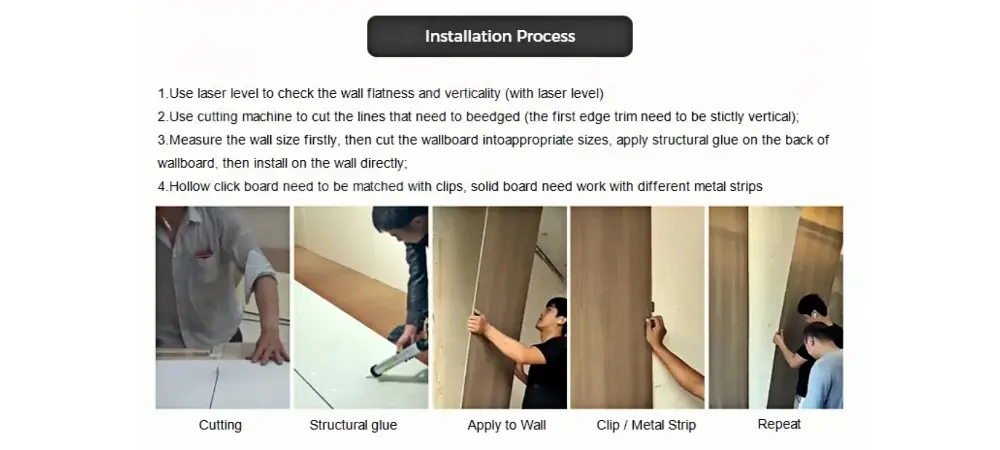 quick-install wall panel Installation Guide