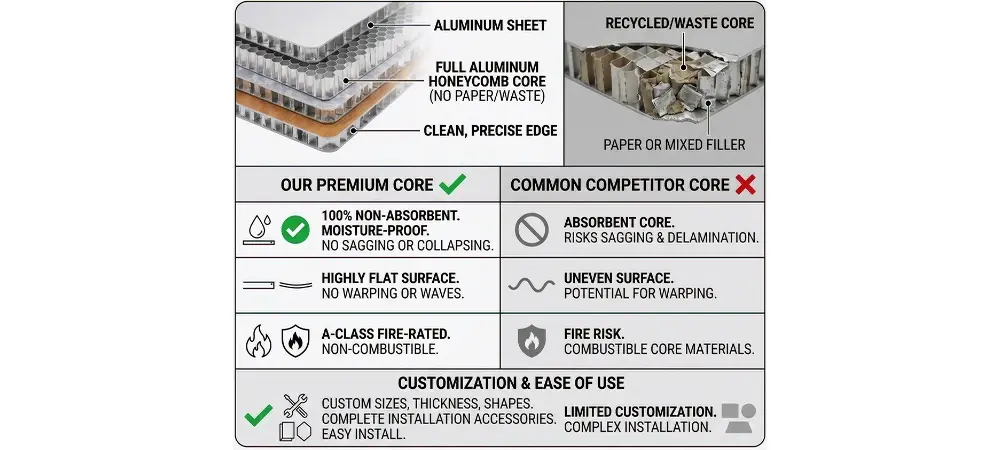 aluminum honeycomb sandwich panels Material Comparison