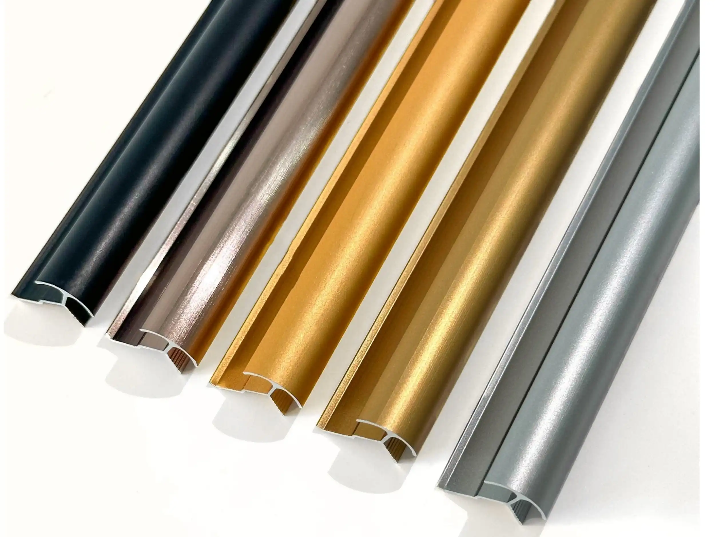 Arc Aluminum Edge Trim Applications for Walls, Floors, and Interior Decoration