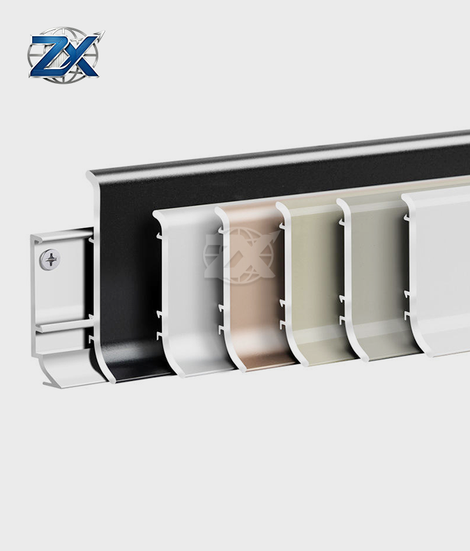 Flexible curved wall skirting